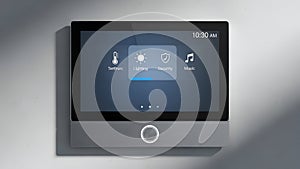 Smart Home Control Panel Lighting, Security, Temperature