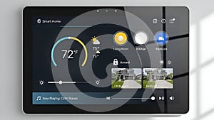 Smart Home Control Panel on Tablet Automation, Security, Climate
