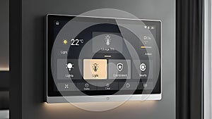 Smart Home Control Panel Touchscreen Interface - Modern Technology
