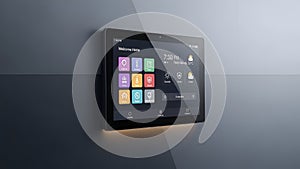 Smart Home Control Panel on Wall