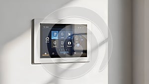 Smart Home Control Panel on Wall