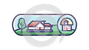Smart Home Dashboard Interface Icon, vector design Generative AI