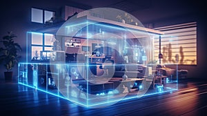 Smart home design concept. Generative AI