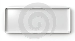 A smart home device or electrical outlet can be installed in this clean white rectangular mounting frame bezel, which