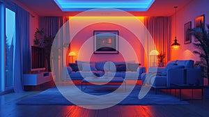 Smart home devices controlling lighting, temperature