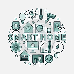 Smart home flat illustration