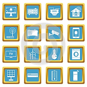 Smart home house icons azure