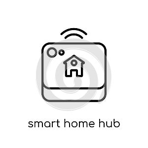 smart home hub icon. Trendy modern flat linear vector smart home