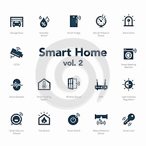 Smart home icon set volume 2 isolated on light background