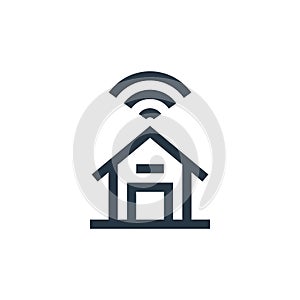 smart home icon vector from wireless technology concept. Thin line illustration of smart home editable stroke. smart home linear