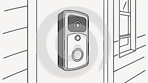 Smart Home Intercom System: Digital Entry & Communication, vector design Generative AI