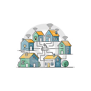 Smart Home Network Illustration