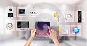 Smart Home Realistic Composition