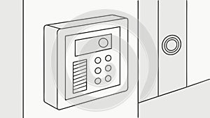 Smart Home Security Keypad for Access Control, vector design Generative AI
