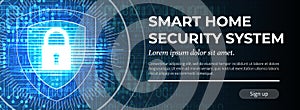 Smart Home Security System - Web Banner Template.