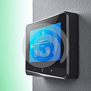 Smart Home Technology Control Panel on Wall