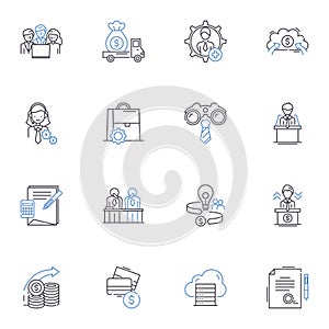 Smart homes line icons collection. Automation, Efficiency, Connectivity, Security, Convenience, Interoperability photo