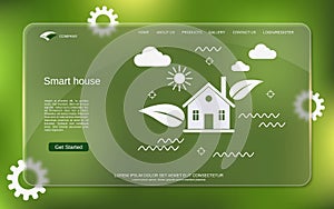 Smart house, future technology vector concept