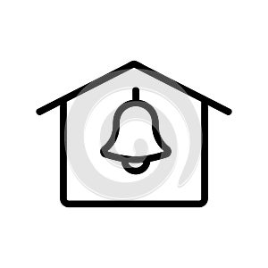 Smart house icon vector. Isolated contour symbol illustration