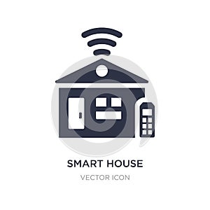 smart house icon on white background. Simple element illustration from Future technology concept