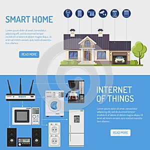 Smart House and Internet of Things Banners