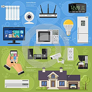 Smart House and Internet of Things Banners