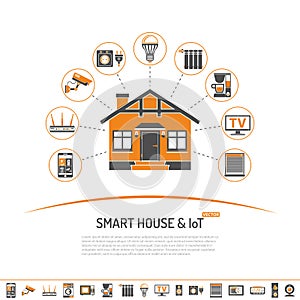 Smart House and internet of things concept
