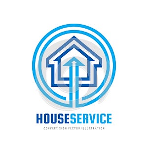 Smart house logo design template. Build vector sign. Home digital electronic technology icon. Real estate business investment.