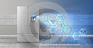 Smart house vector concept background