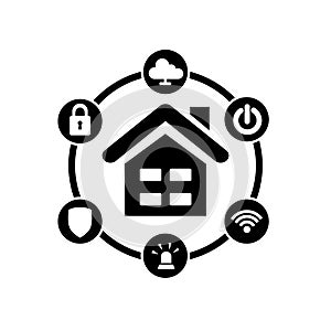 Smart house vector icon. home illustration sign. utilities symbol.