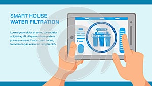 Smart House Water Filtration Web Banner Template