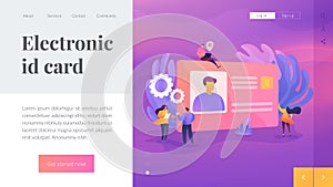 Smart ID card landing page template.