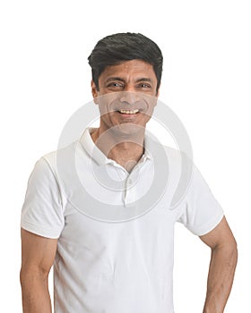 Smart Indian man in white