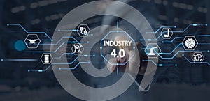 Smart Industry 4.0 Automation Big data industry analysis 4.0, business concept and modern technology