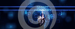 Smart industry 4.0 innovation automation manufacturing technology concept