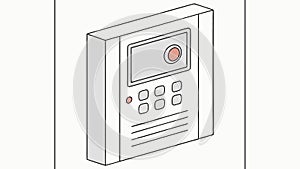 Smart Intercom System for Home Entry Communication, vector design Generative AI