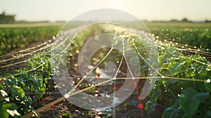 A smart irrigation system automatically adjusts water usage based on realtime data ensuring crops receive the optimal photo