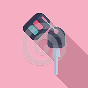 Smart key remote control icon flat vector. Object electronic device