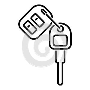 Smart key remote control icon outline vector. Object electronic device
