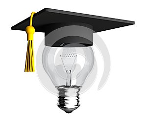 Smart light bulb with graduation hat