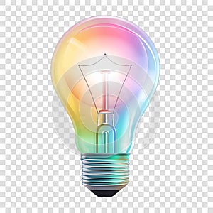 smart light bulb transparent background realistic element