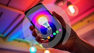 Smartphone App for Colorful Lighting, generative ai