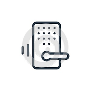 smart lock icon vector from smarthome concept. Thin line illustration of smart lock editable stroke. smart lock linear sign for