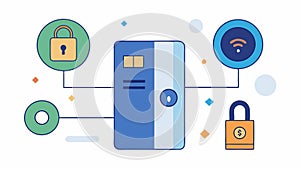 A smart lock interface enabling keyless entry options showing access history and temporary passcodes for guests or