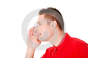 Smart man telling some secrets