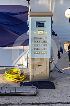 Smart marine station for refueling and water replenishment