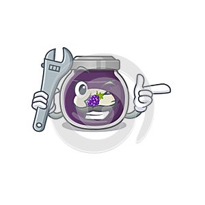 Smart Mechanic grape jam cartoon character design
