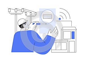 Smart meter abstract concept vector illustration.