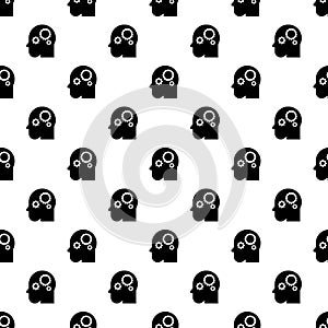 Smart mind gear pattern seamless vector