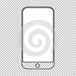Smart mobil phone mock up, Smartphone technology template, modern blank telephnone, realistic vector illustration